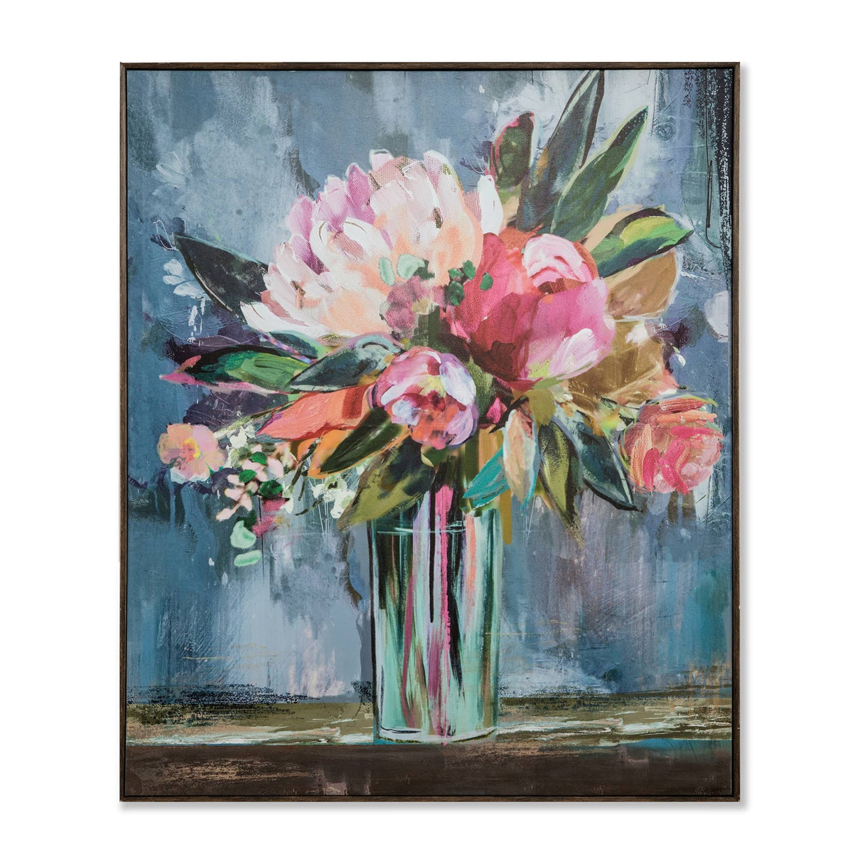Floral Still Life Framed Wall Canvas Q407