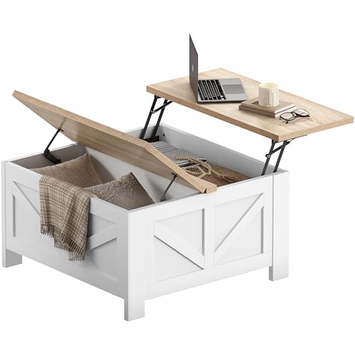 Lift Top Coffee Table with Storage, Black & Gray F341