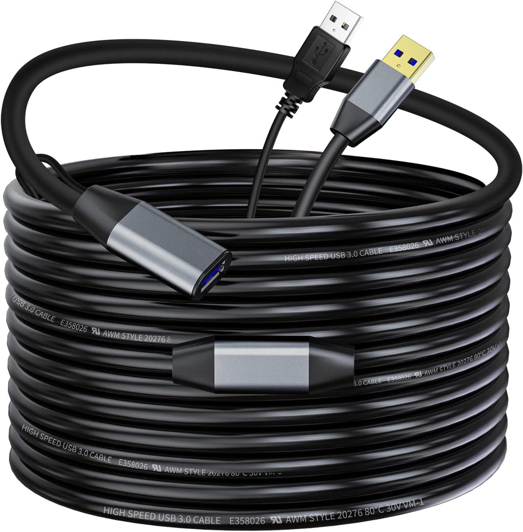 USB 2.0 Type A Male to A Female Active Repeater Extension Cable 100ft B9755