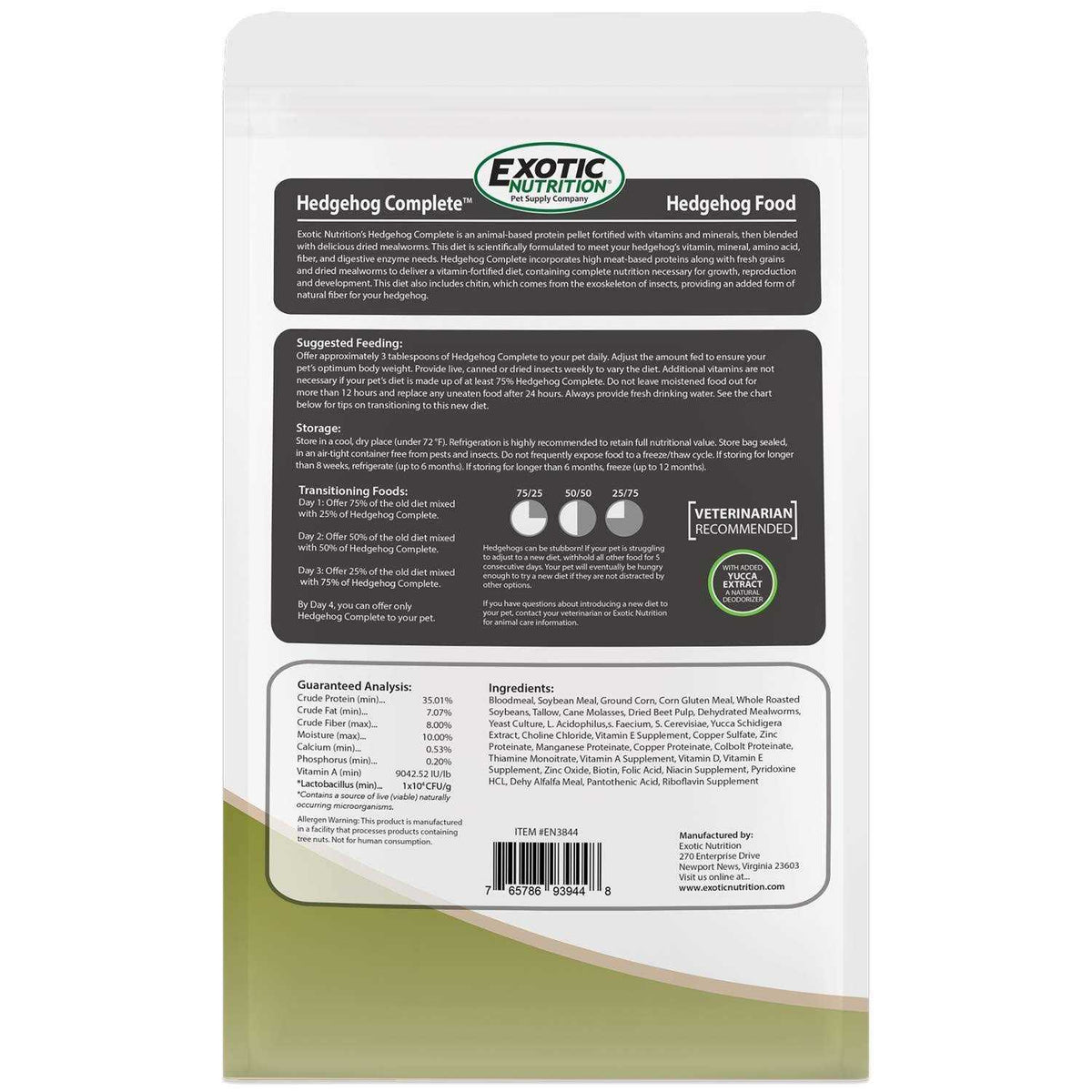 Complete Hedgehog Food Y378