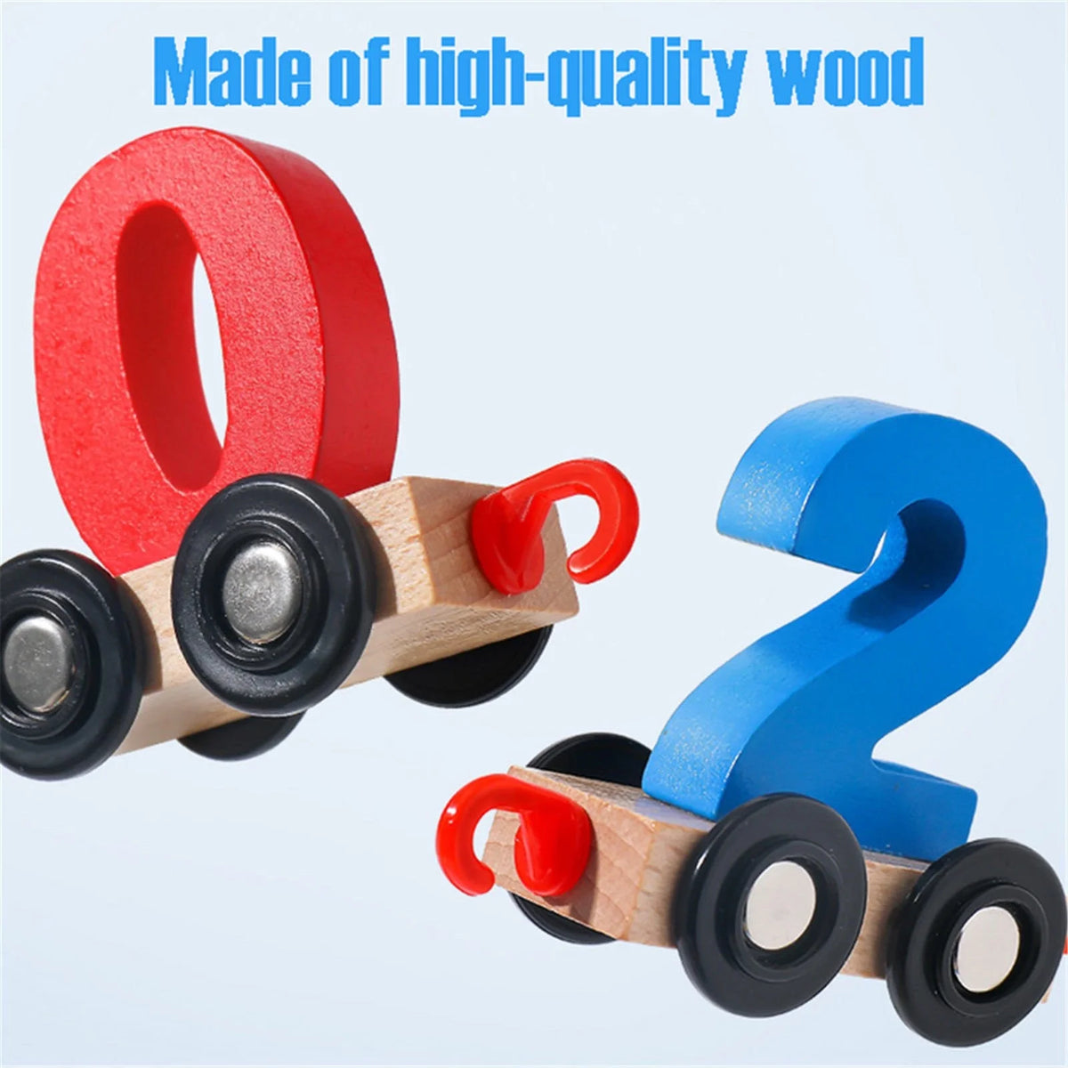 Wooden Magnetic Train Building Blocks Puzzle Toys T6271
