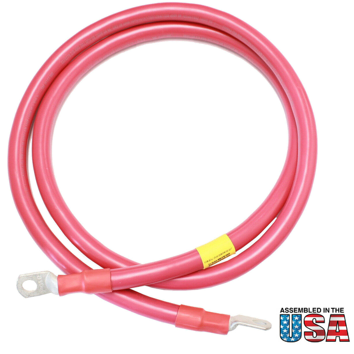 2/0 Red Battery Interconnect Cable 10 ft 3/8x22 Lugs I435002