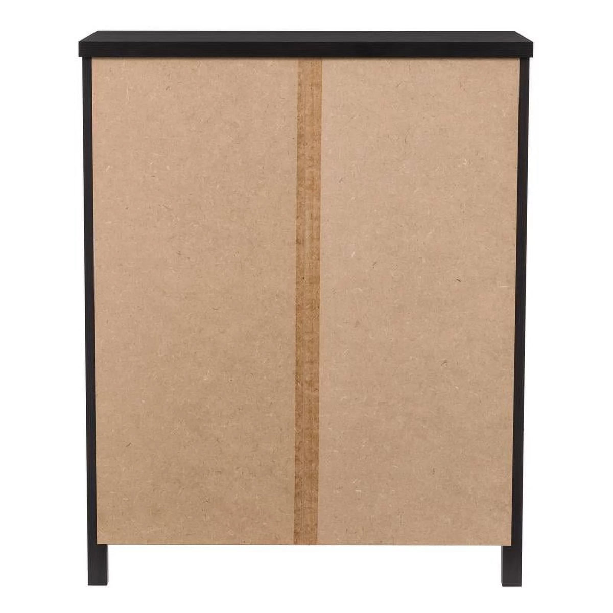 Black 5 Drawer Engineered Wood Dresser E35295