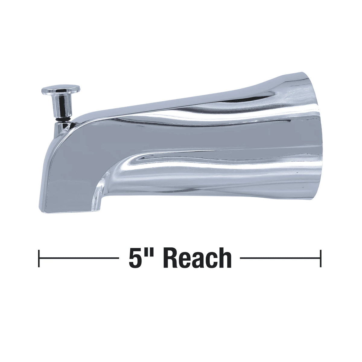 Chrome Tub Spout with Front Pull-up Diverter S641
