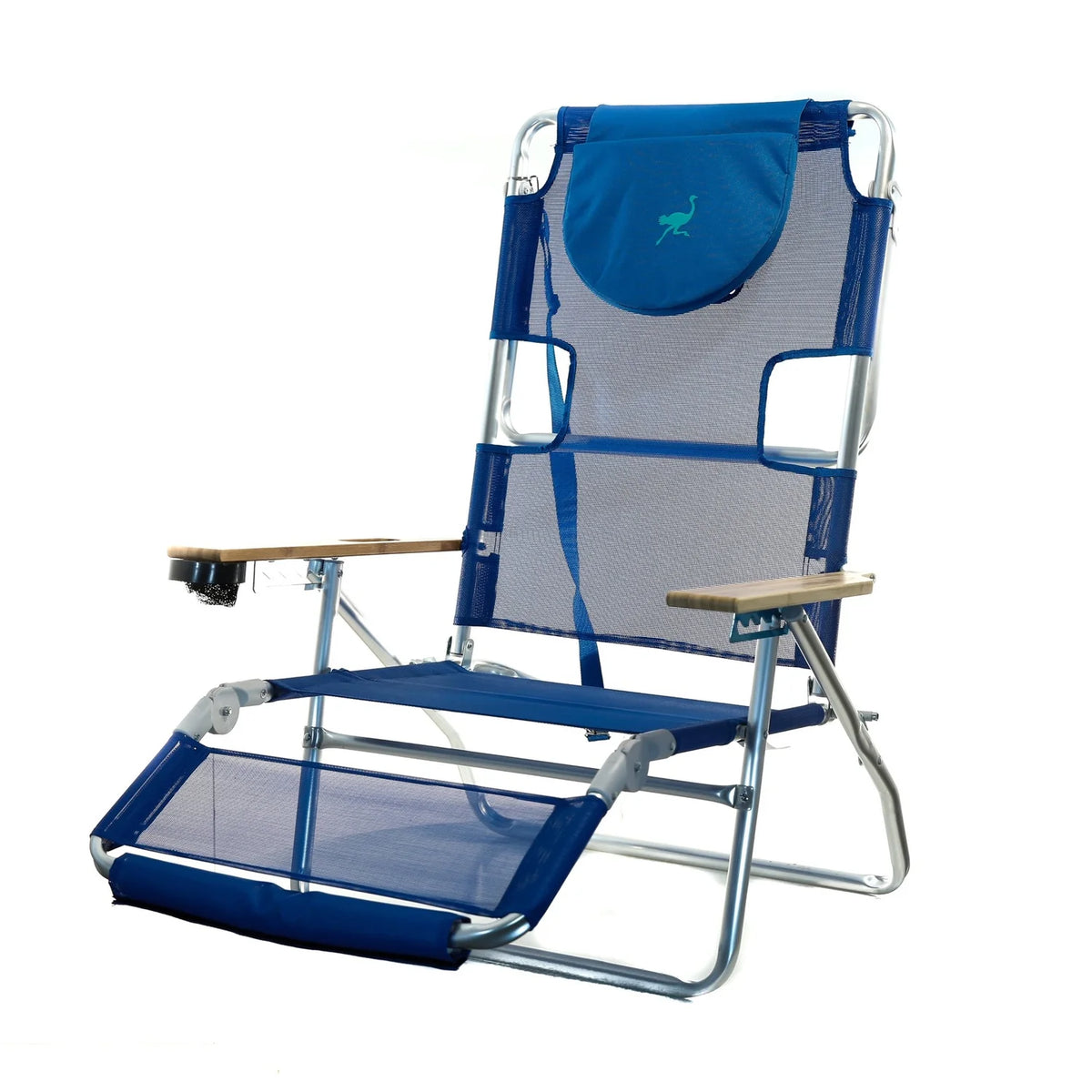 Lightweight Aluminum 5 Position Reclining Beach Chair 2 Pack Z9052