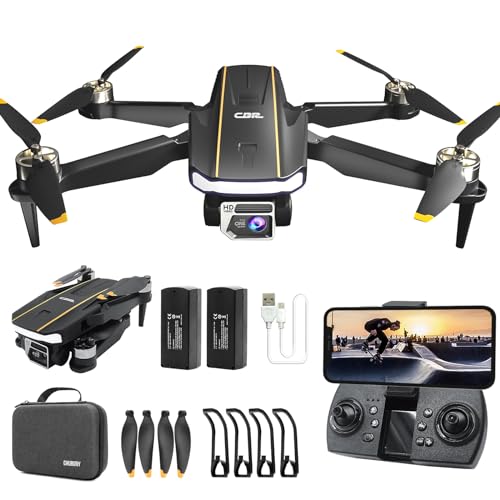 Brushless Motor Drone with Camera, 1080P HD Camera, 2 Batteries, Carrying Case D86195