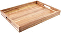 Acacia Wood Serving Tray with Handles 17 Inches X445520