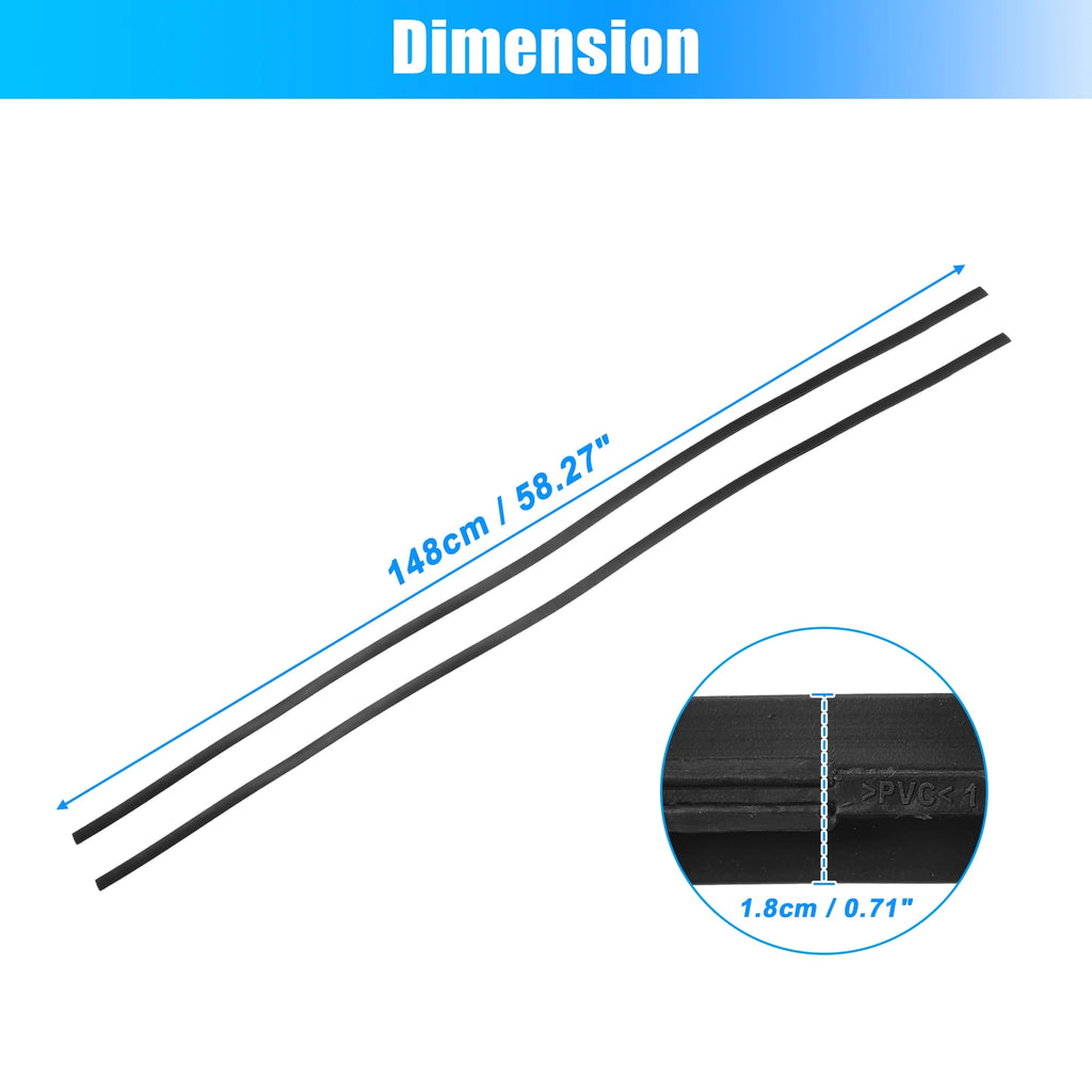 2 Pcs Car Roof Drip Weatherstrip for Toyota Yaris Sedan Q461