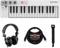 MIDI Controller Sequencer with Headphones MIDI Cable and Straps Bundle D542