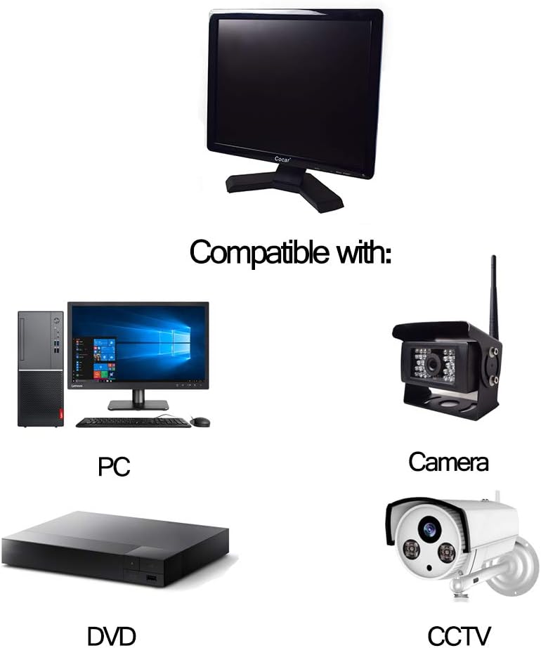 15 inch CCTV Security Monitor with BNC VGA HDMI AV Built-in Speaker H93275