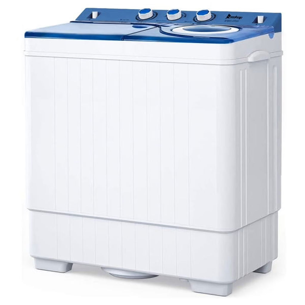 Semi-automatic Twin Tub Washing Machine, 26Lbs, White & Blue C142665