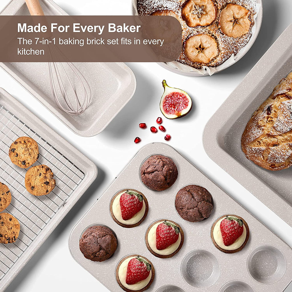 7 PCS Nonstick Bakeware Set with Cooling Rack G37206