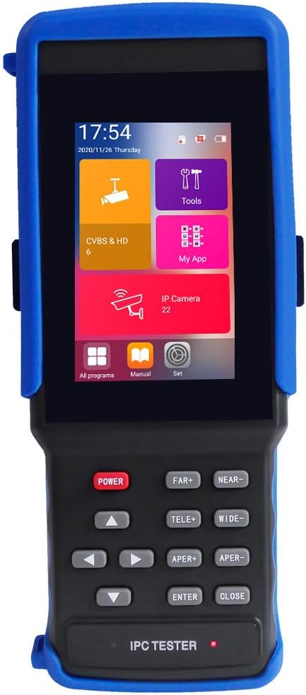 4 Inch Touch Screen IP Camera Tester with WiFi and PoE Power Output H730