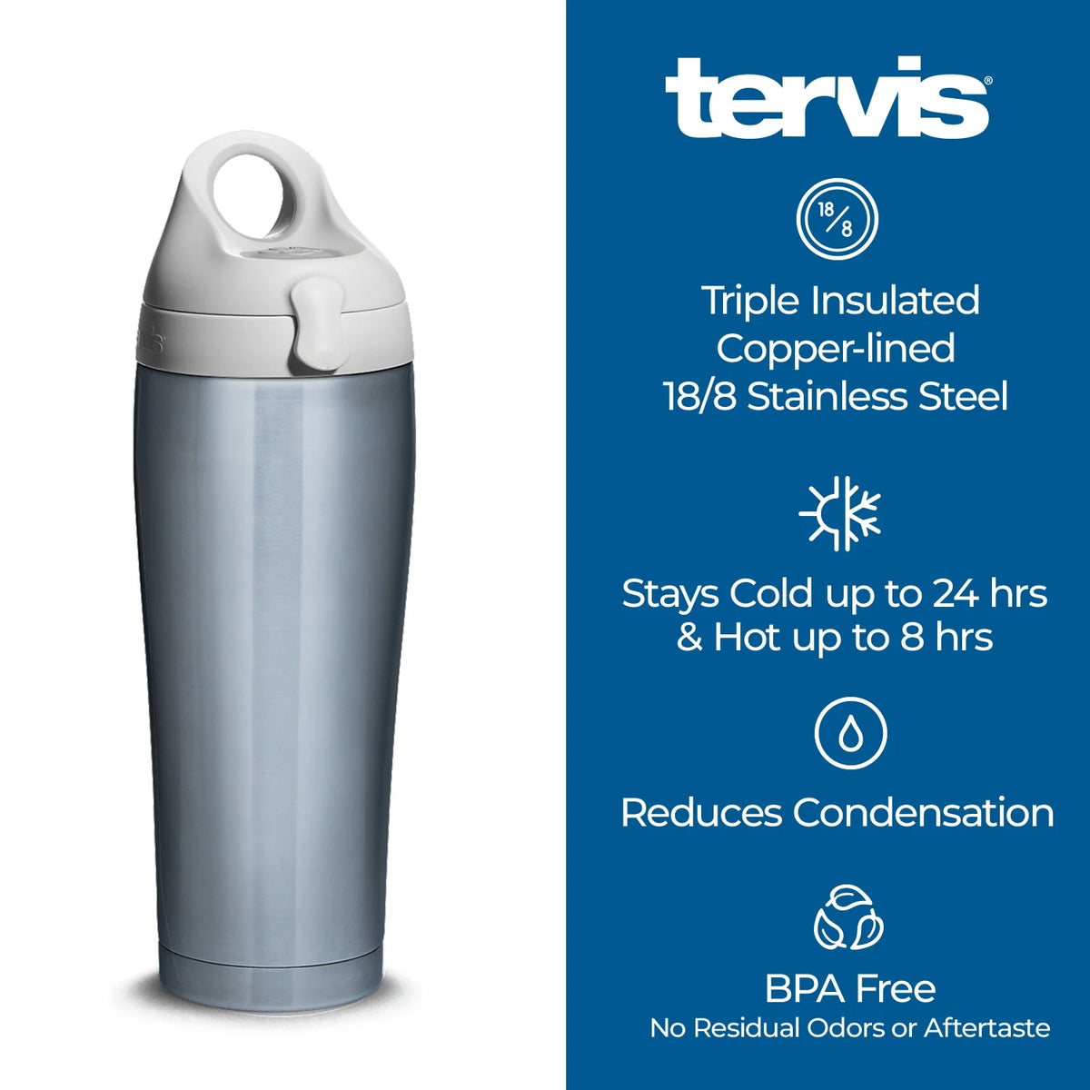 24 oz Stainless Steel Water Bottle with lid W887