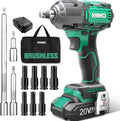 Cordless Brushless Impact Wrench Set 20V 1/2 300 Ft-lb B6900