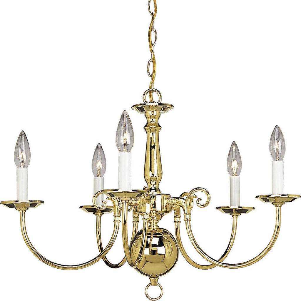 5-Light Polished Brass Chandelier X185976