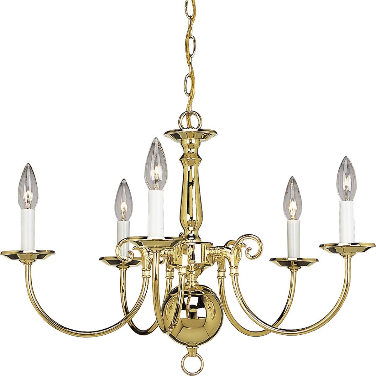 5-Light Polished Brass Chandelier X185976