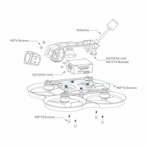 2.2inch Cinewhoop Drone with HD Digital Bracket, 1104 7200KV Motor, F4 2-3S 20A FC, COB LED Strip Z5495
