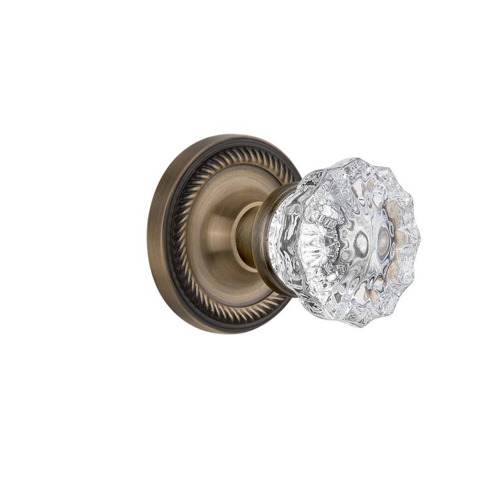 Antique Brass Crystal Glass Door Knob Z949