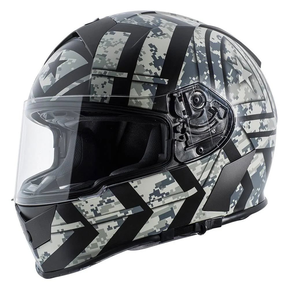 Flat Black Full Face Helmet B456