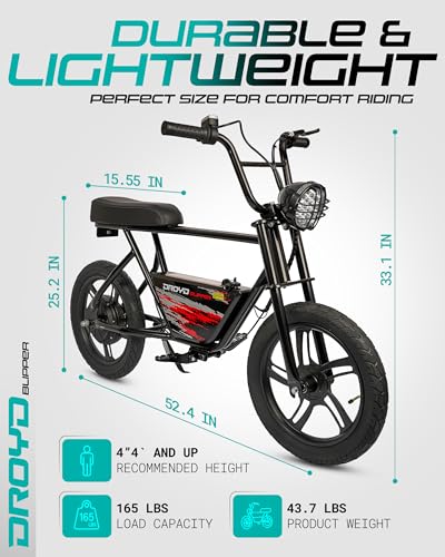 Electric Bike for Kids 13+, 250W, 24V Lithium-Ion Battery, 16" Tires V864
