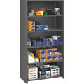 Closed Commercial Steel Shelving Six-Shelf Medium Gray B1500