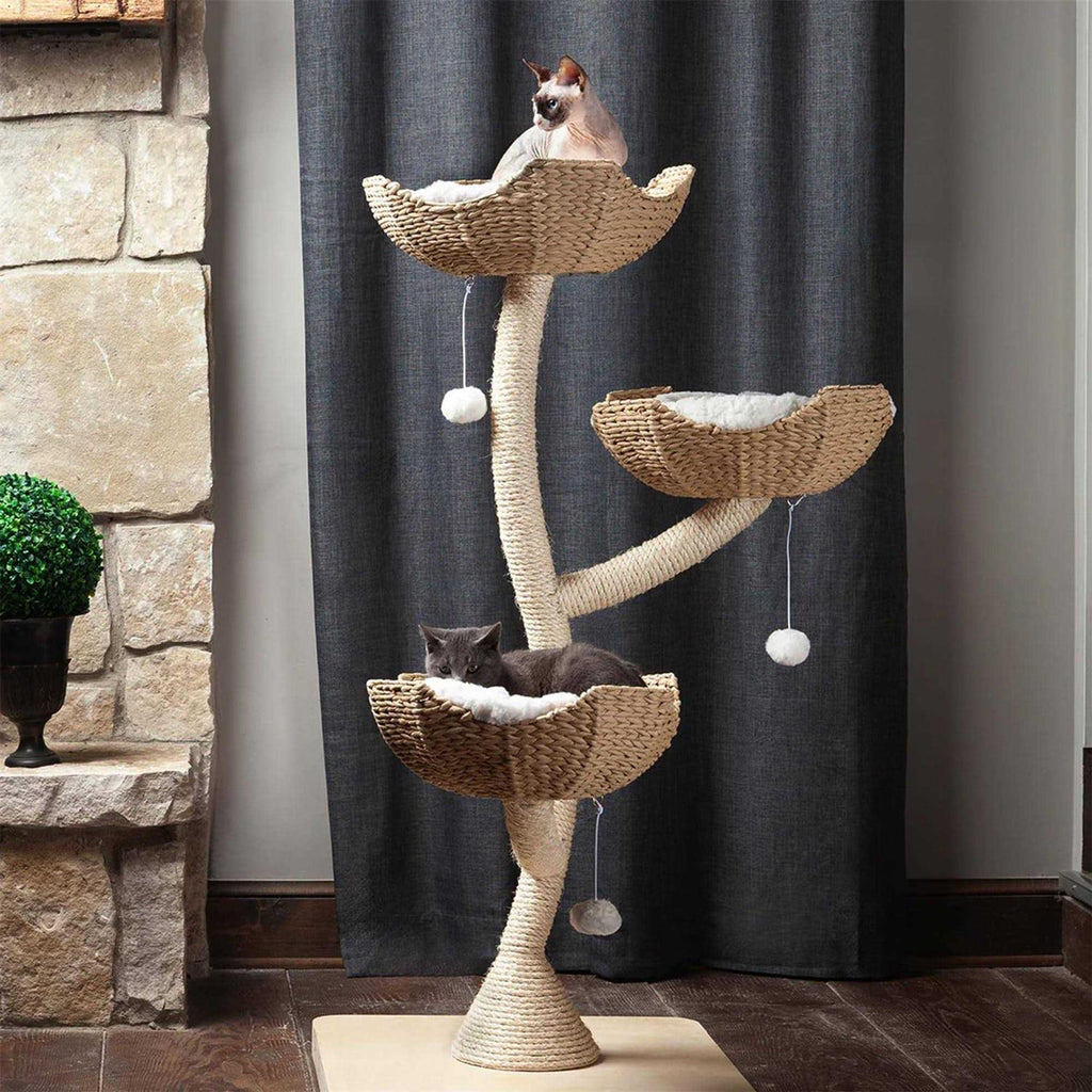 Modern Cat Tree Elevated Tower K140