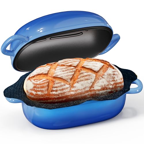 Blue Oval Cast Iron 2.5QT Dutch Oven with Lid L3675