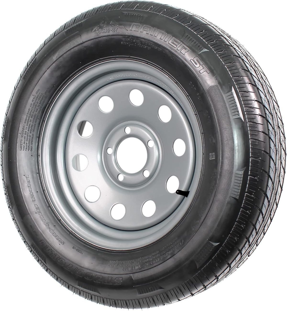 Gray Modular Trailer Tire On Rim ST205/75R15 5 Lug Wheel A3998