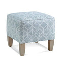 Tan and Beige Square Ottoman C199