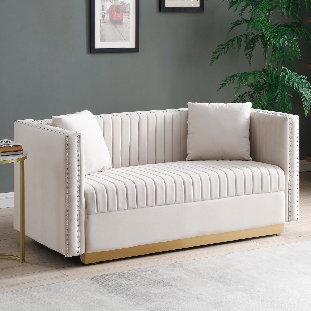 Tufted Velvet Loveseat Y7905