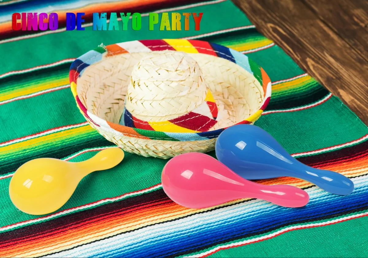 12pcs 6'' Maracas for Kids Mexican Fiesta Party Favors Shakers Noisemaker B64168