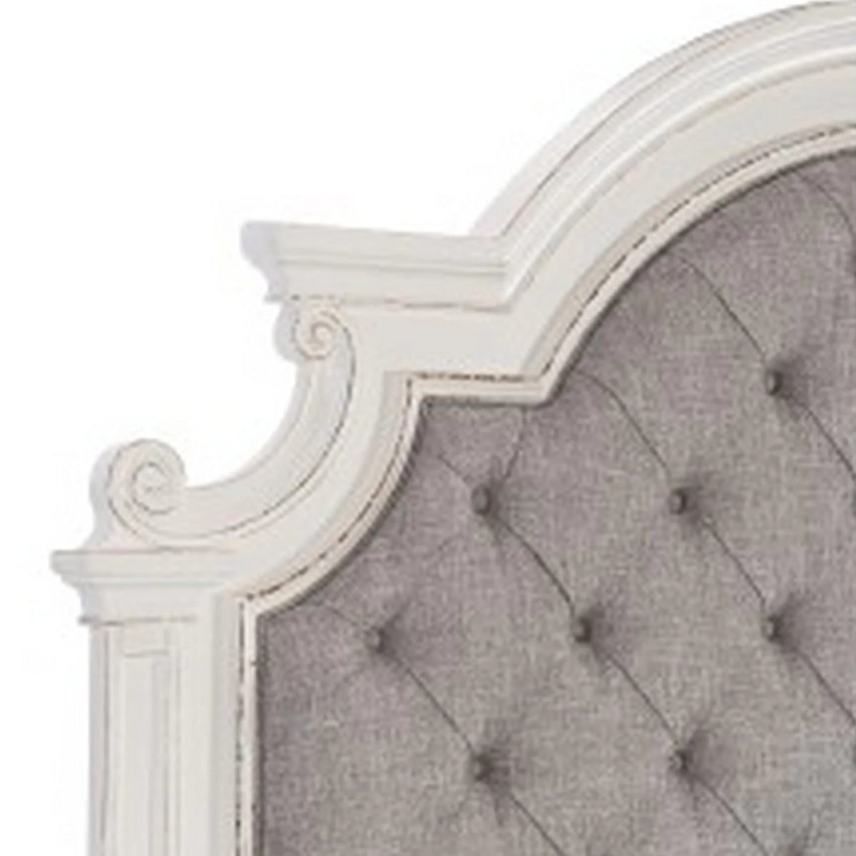 Queen Bed with Button Tufted Headboard Y311