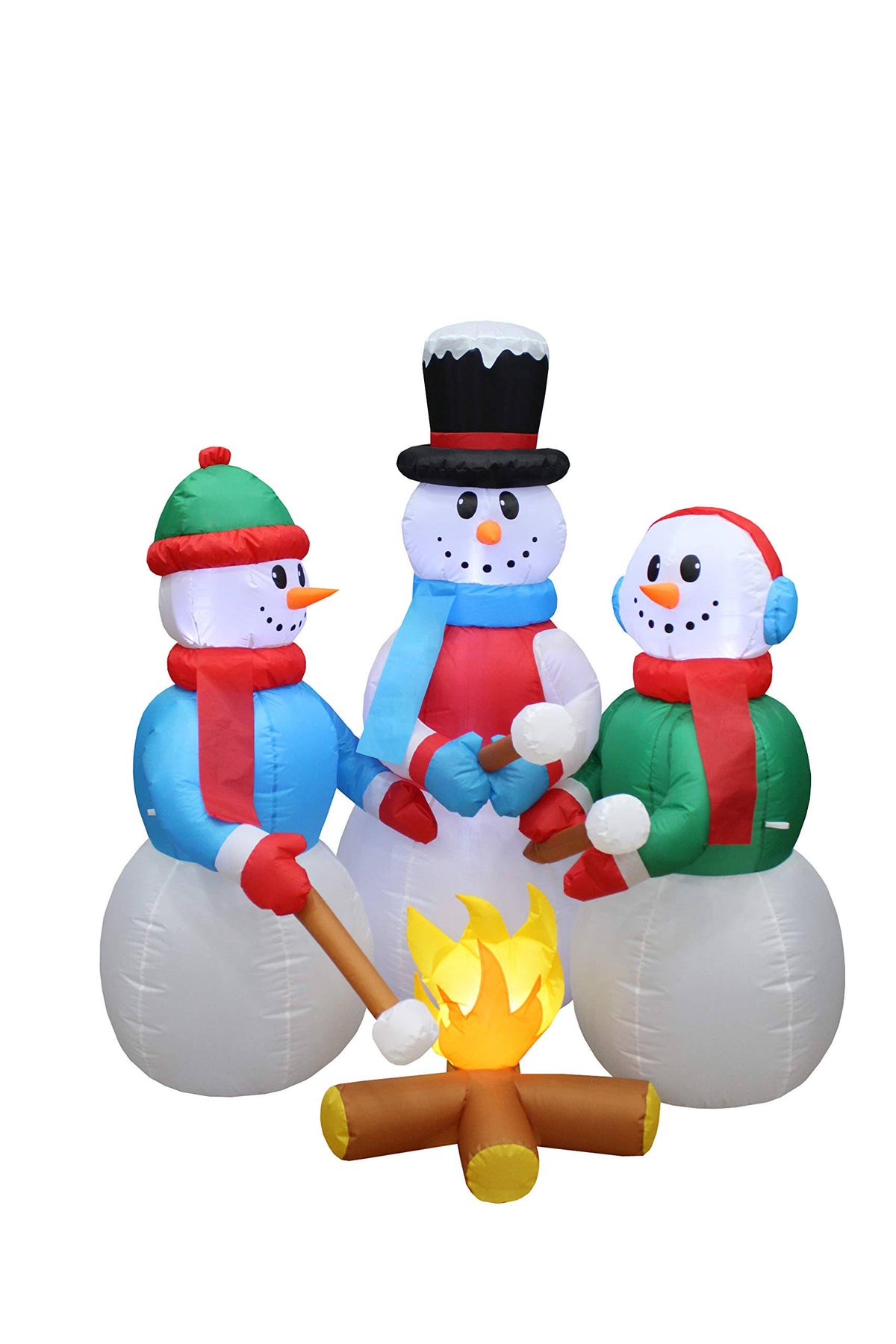 Christmas Inflatable Snowman Campfire T3887