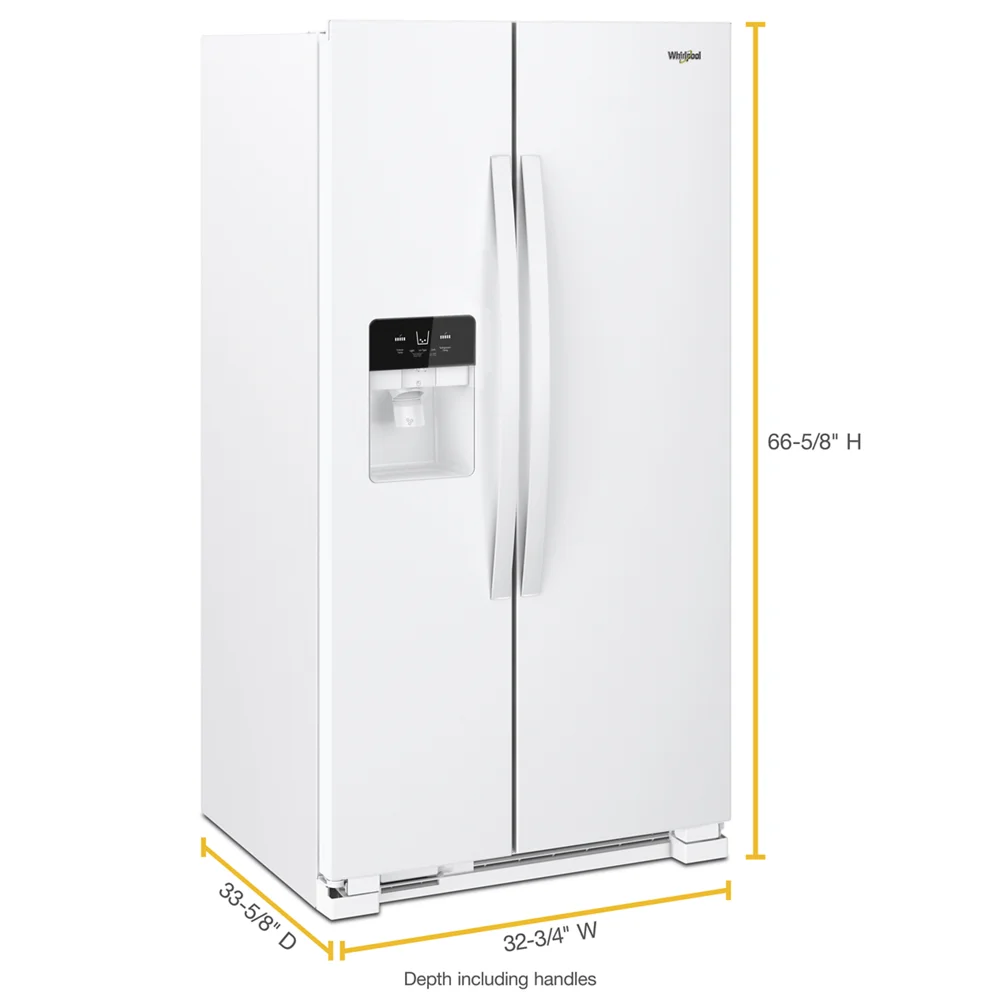 33 Wide 21.4 Cu. Ft. Side By Side Refrigerator - White D143