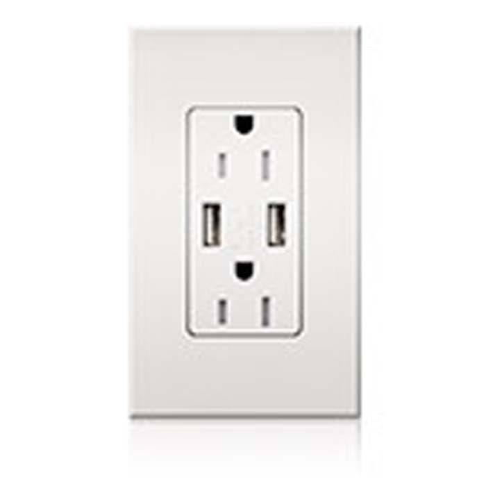 15A USB Receptacle Taupe G31502