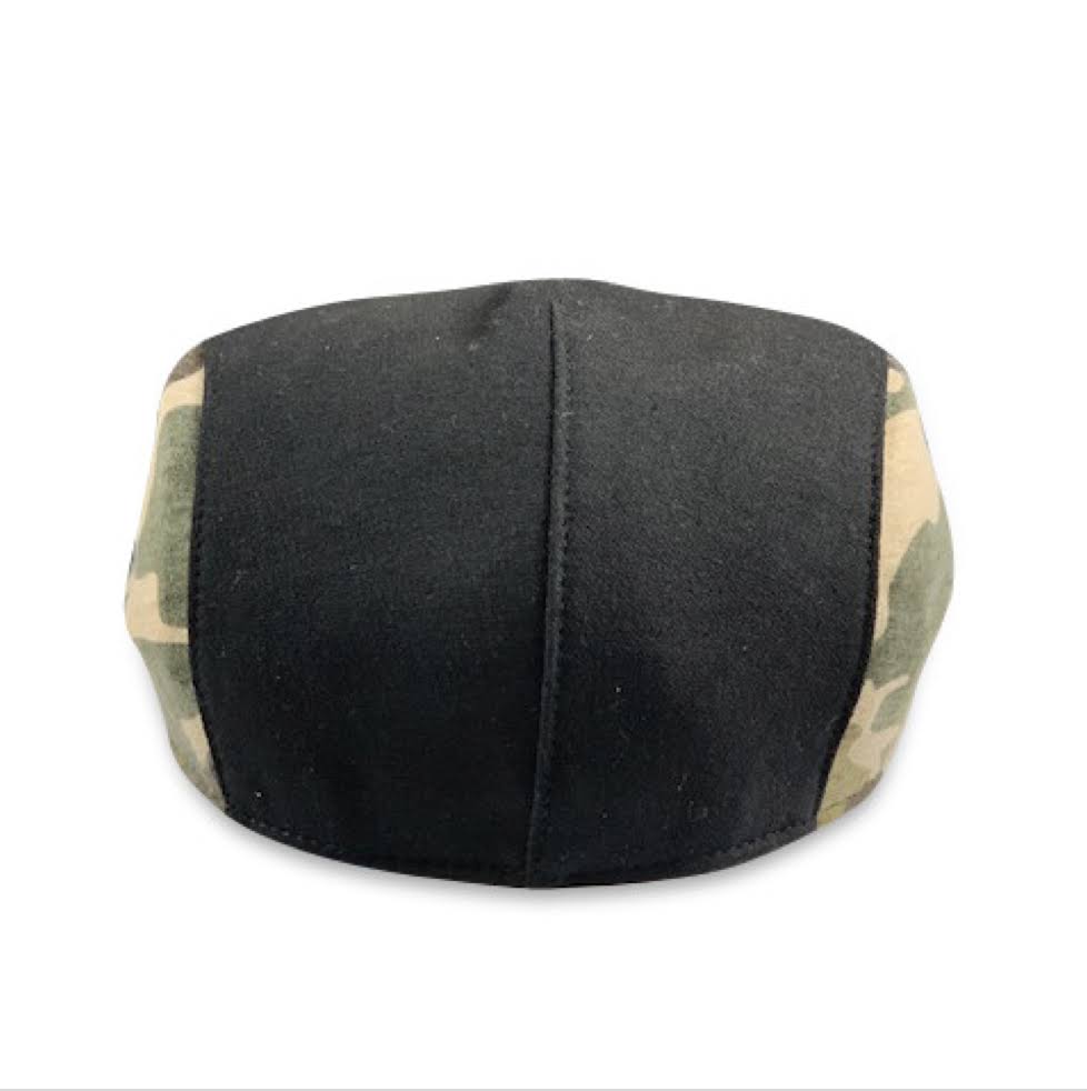 Black Camo Single Panel Cap O193