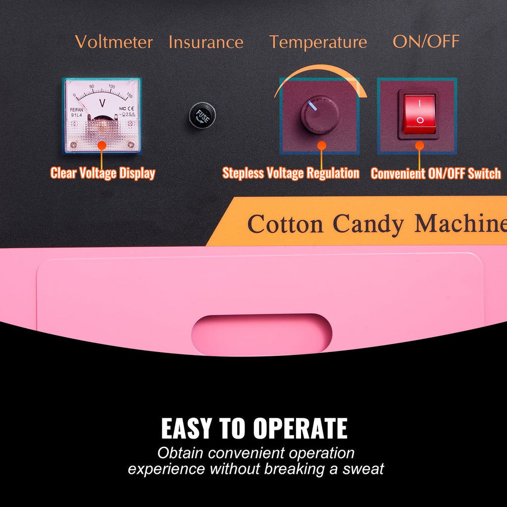 Cotton Candy Machine 21 Inch Stainless Steel Bowl Electric Candy Floss Maker L793