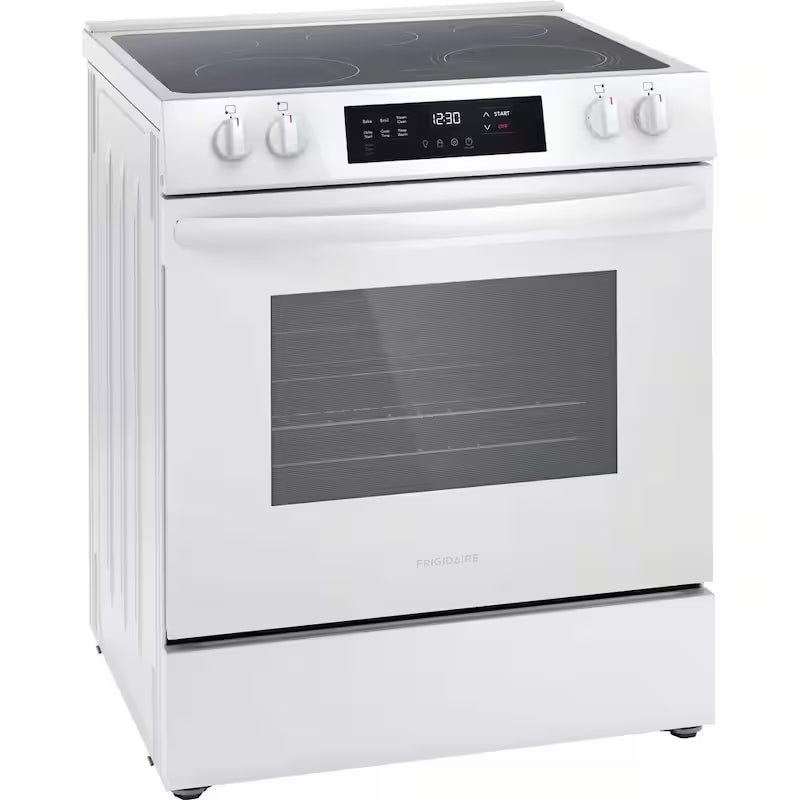 5-Element Slide-In Electric Range with Steam Clean in White J261