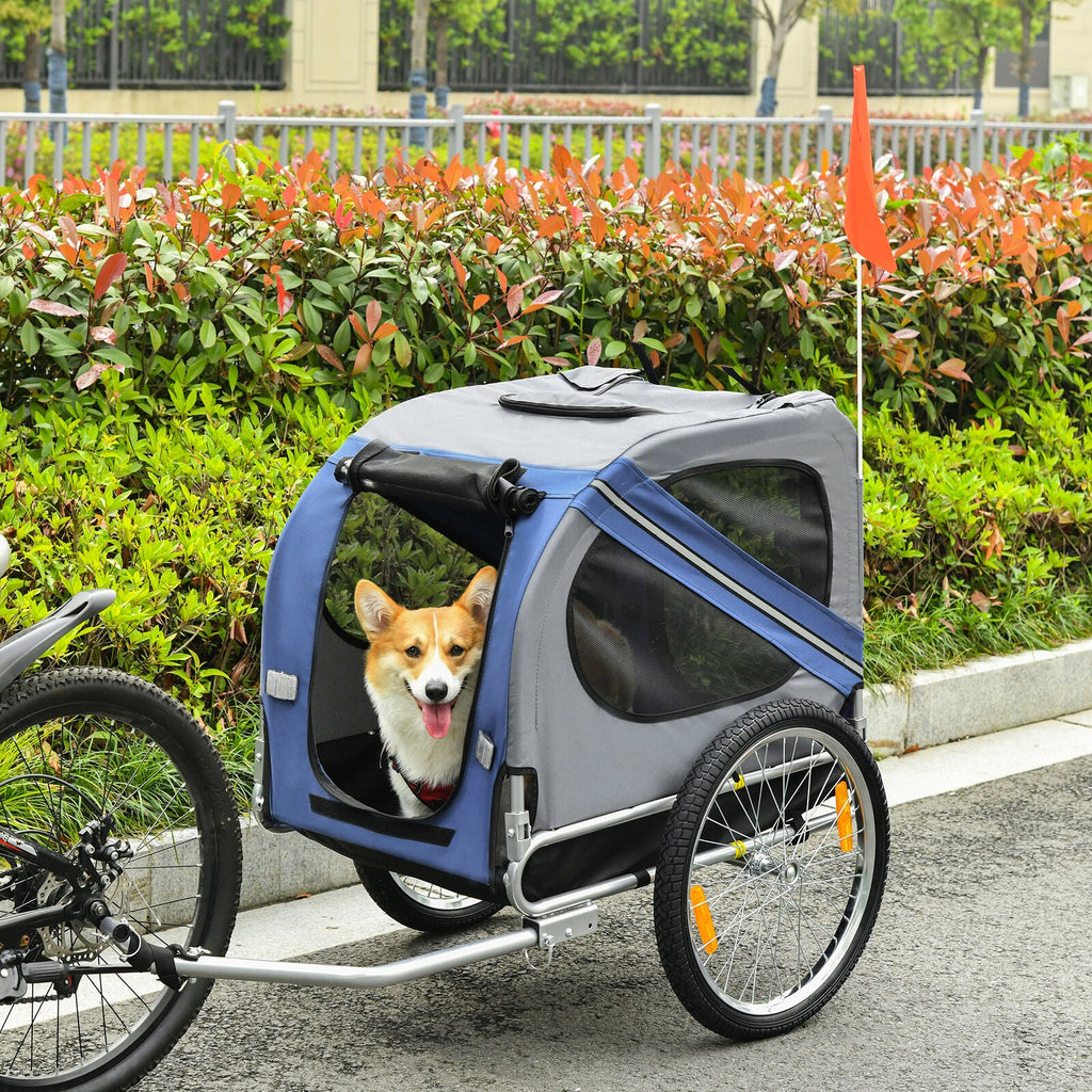Bike Trailer & Wagon Jogger for Dogs and Pets with 3 Entrances Large Wheels & Mesh Screen K56964