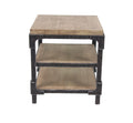 24" x 26" Brown Wood 2 Shelves Accent Table Y722