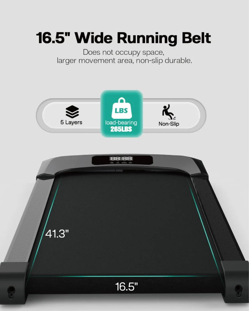 Black Portable Under Desk Treadmill with Remote Control E183682