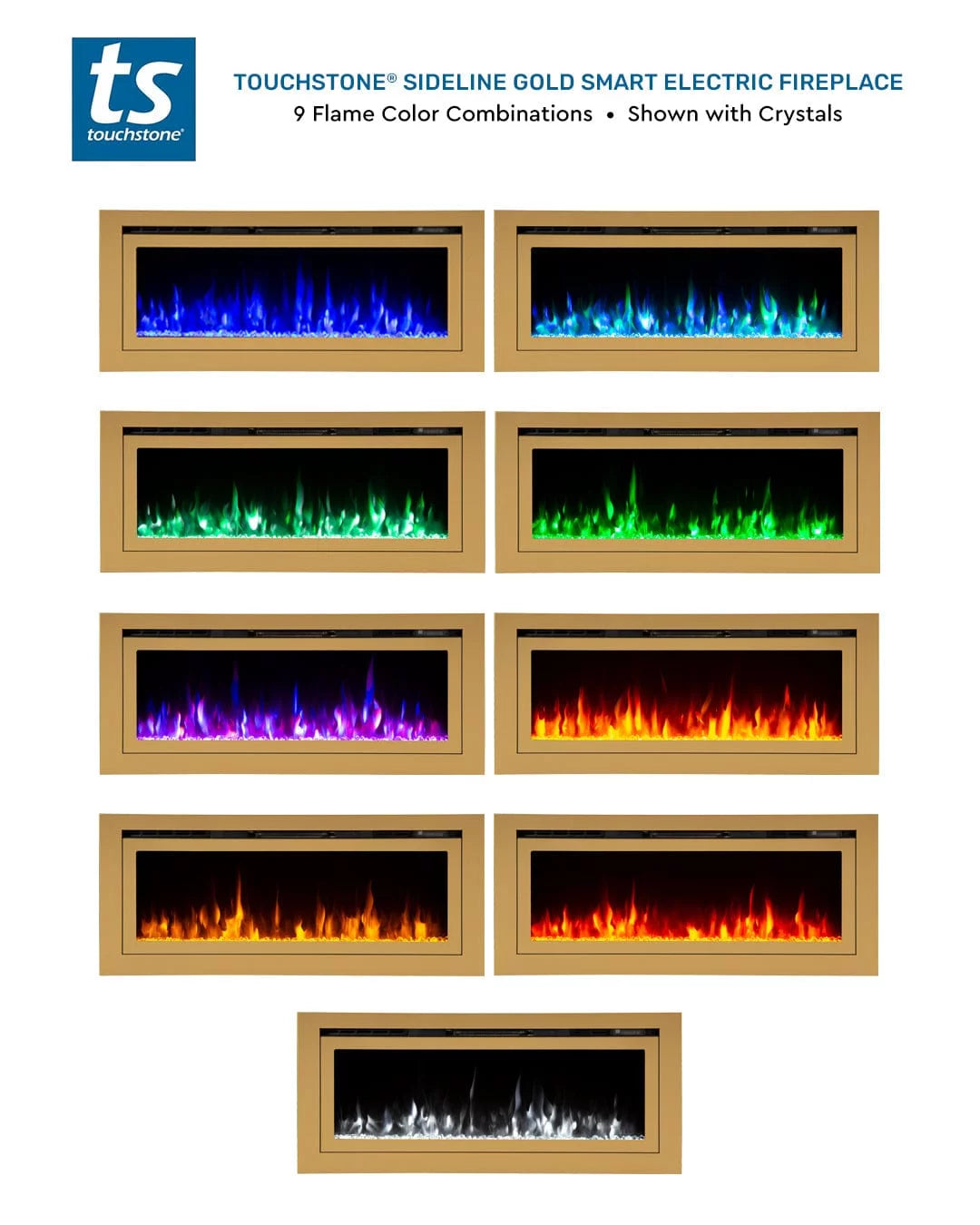 50" Recessed Smart Electric Fireplace D1659