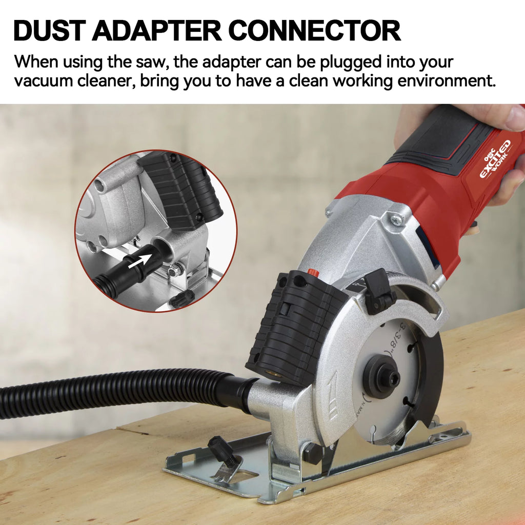 Mini Circular Saw, 5000RPM Electric Compact Circular Saw with 3 Blades L457