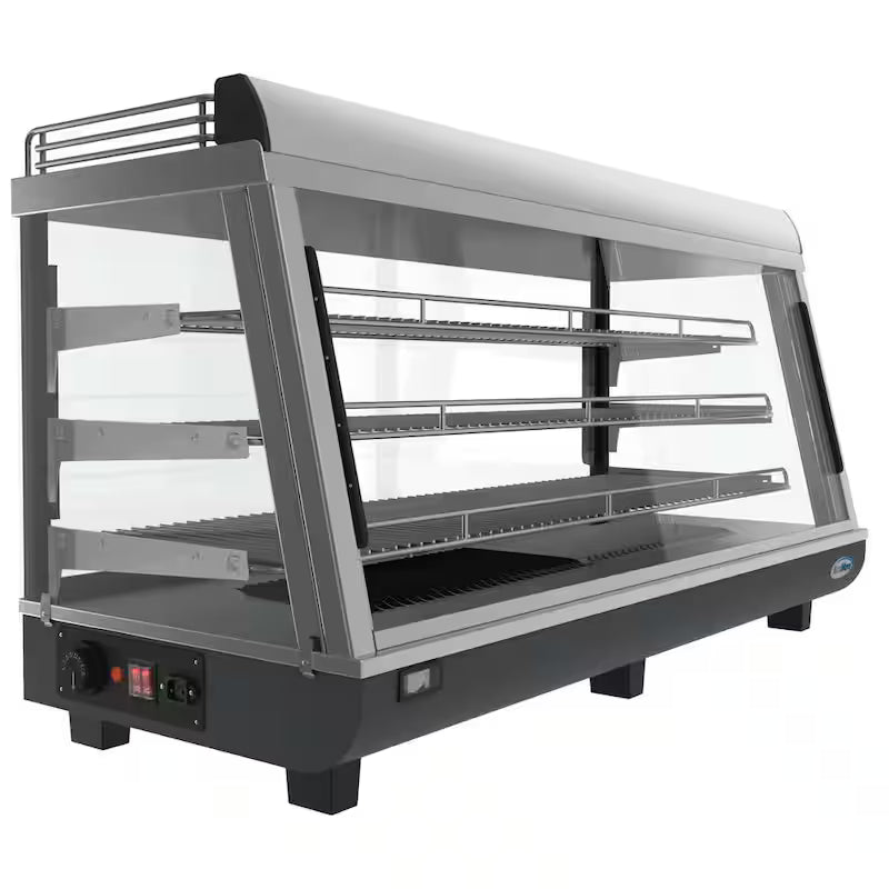 6.5 cu. Ft. 3 Shelf Stainless Steel Food Warmer Display Case T1026