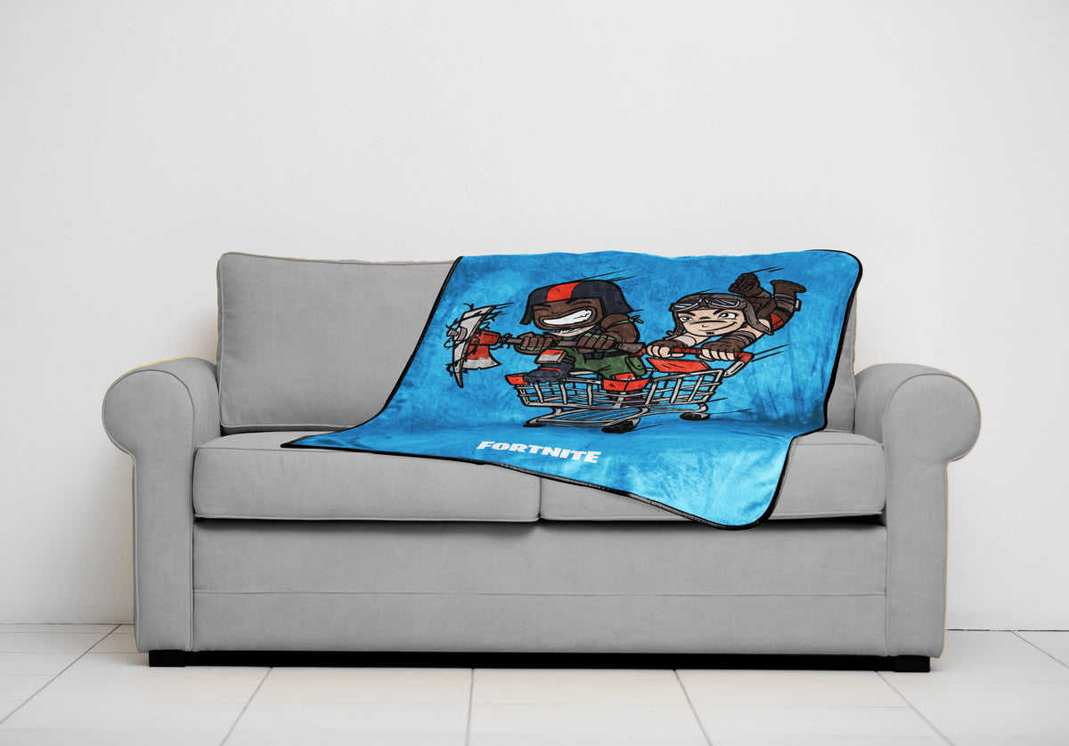Blue Microfiber Throw Z3492