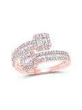 10kt Rose Gold Mens Baguette Diamond Cuff Band Ring 1 Cttw J67747