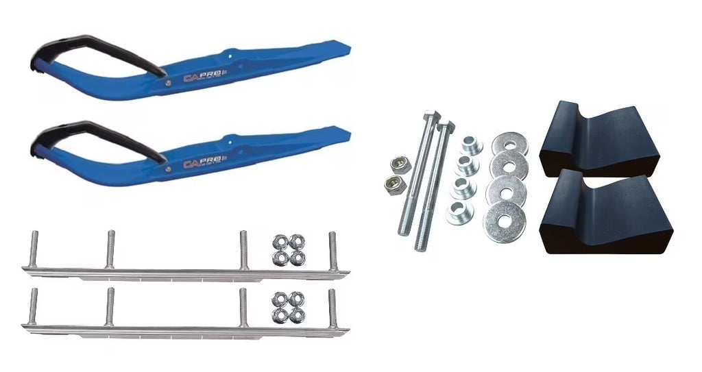Blue Razor Snowmobile Skis with 9" Shaper Bars Complete Kit K5794