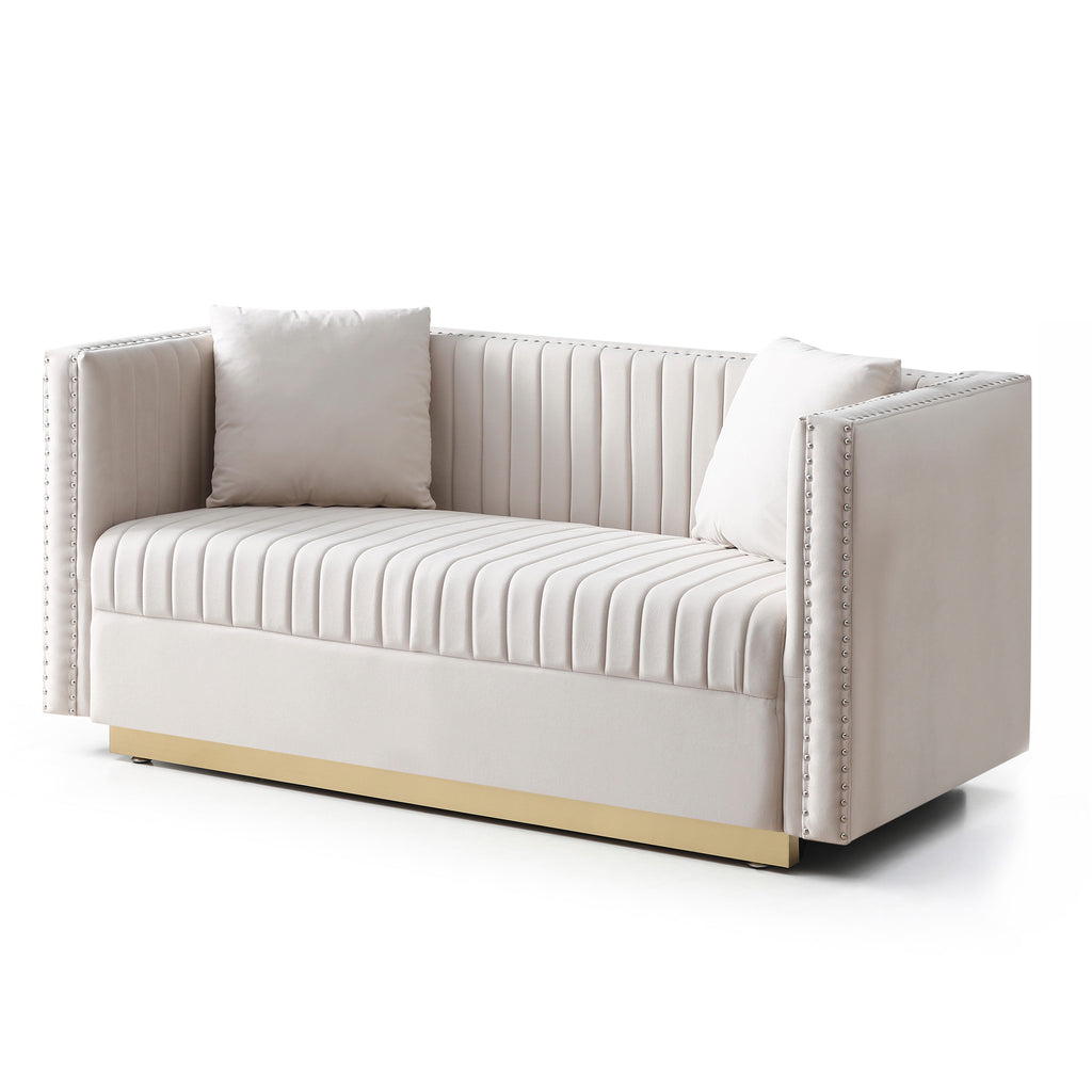 Tufted Velvet Loveseat Y7905