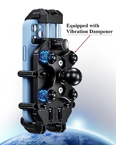 Motorcycle Phone Holder with Vibration Dampener Handlebar Mount M5068